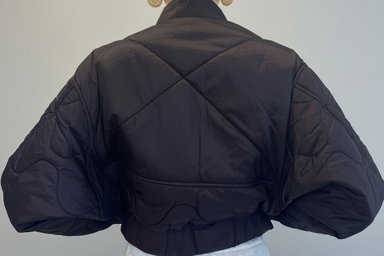 Iona quilted jacket deep roast