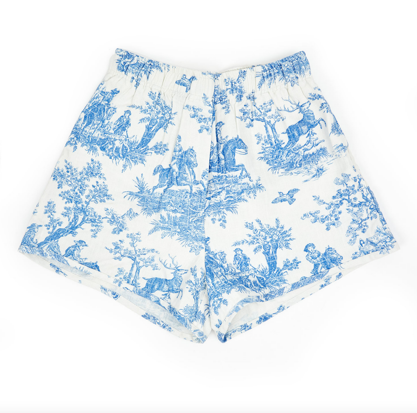 st. martin shorts st. calais blue linen toile