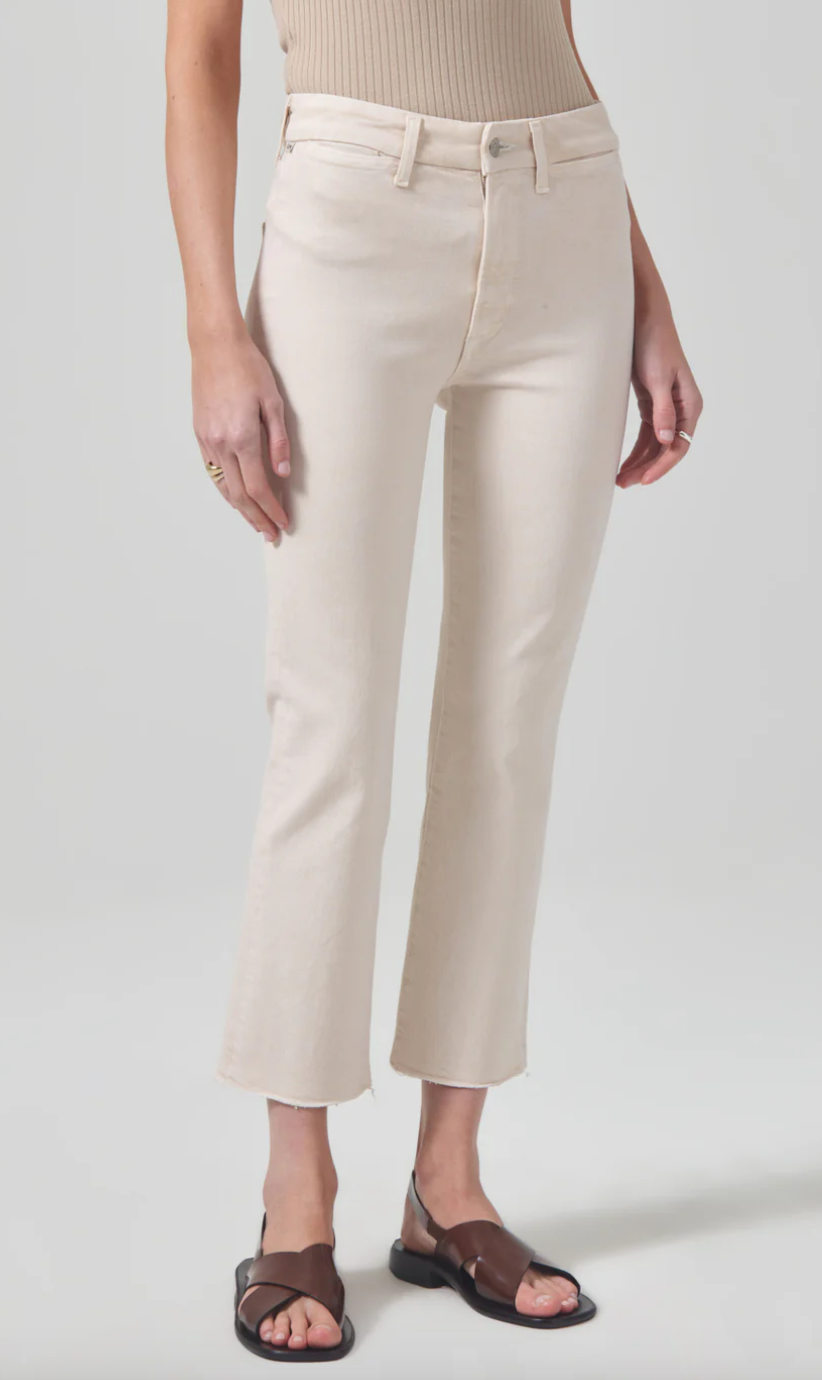 isola cropped trouser in almondette