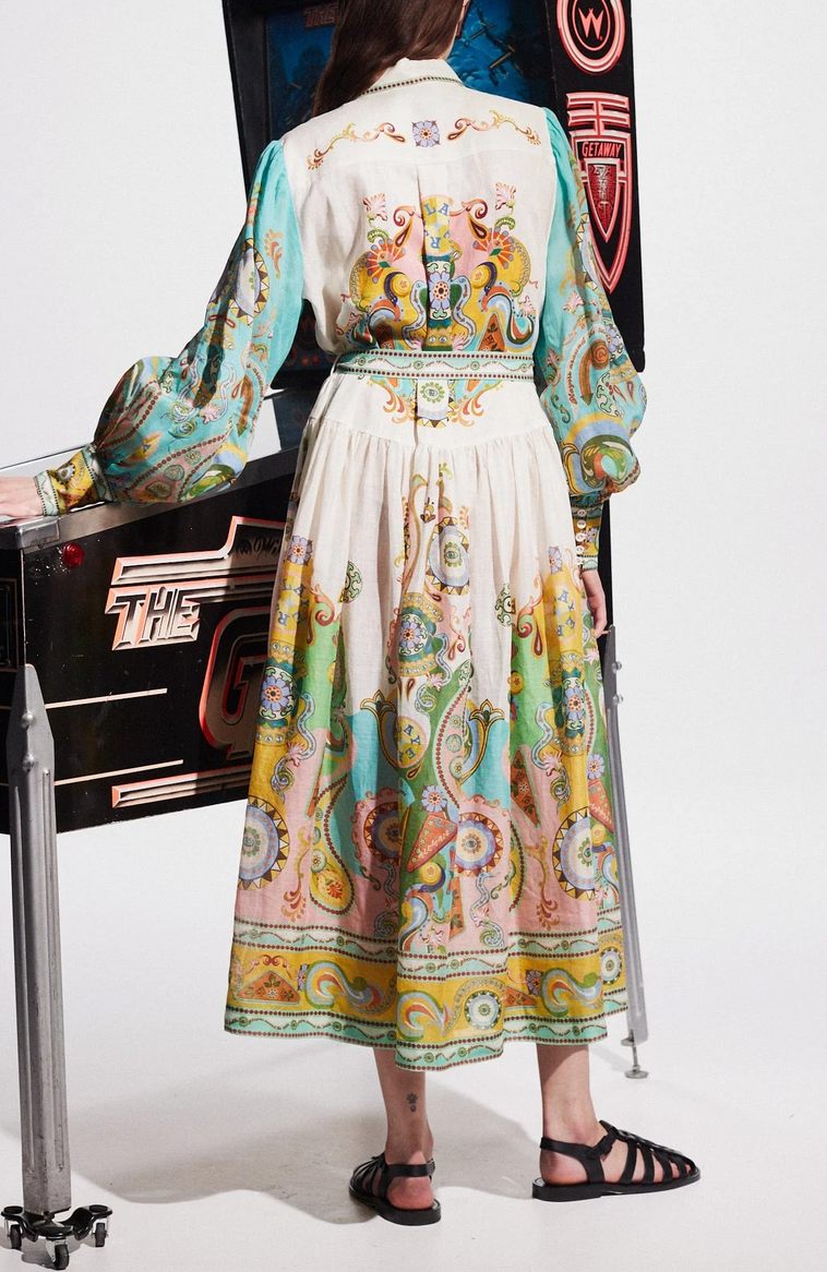 Pinball shirtdress multi