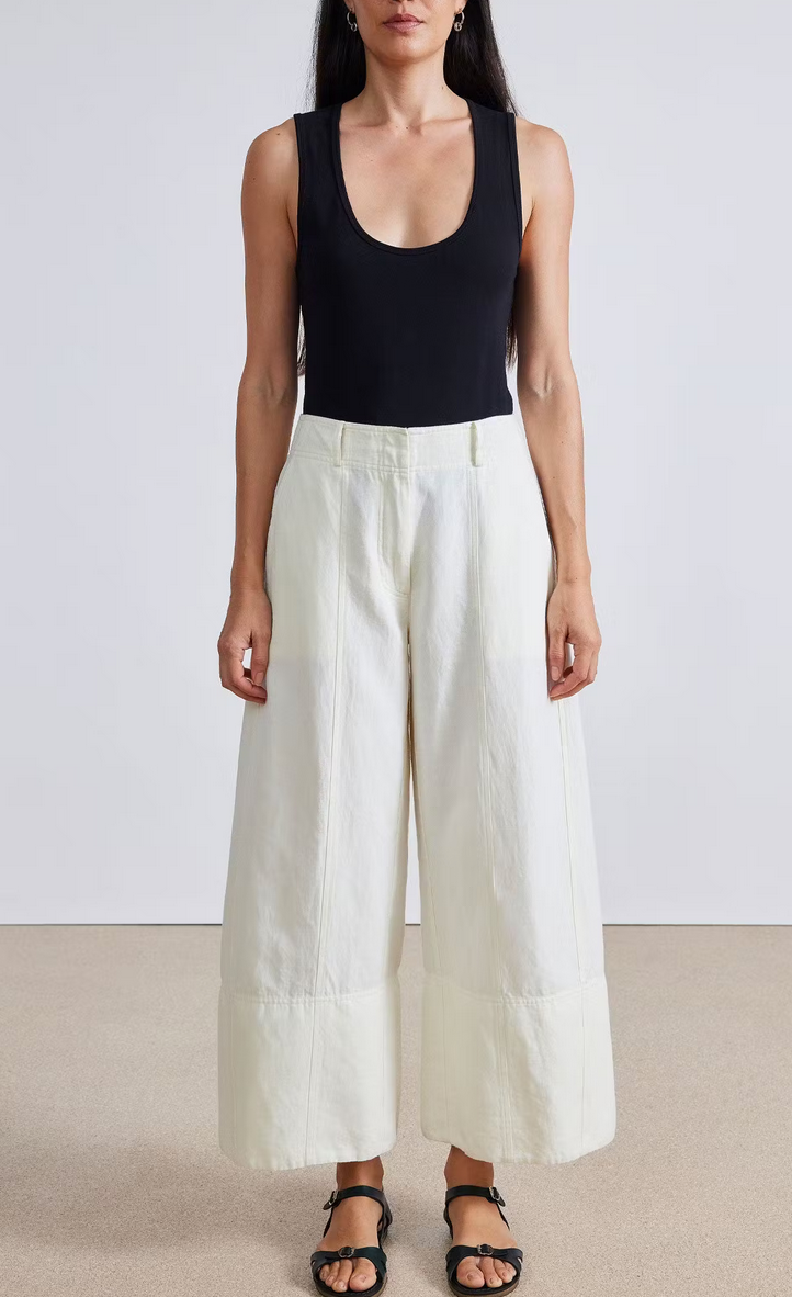 Malou wide leg pant cream