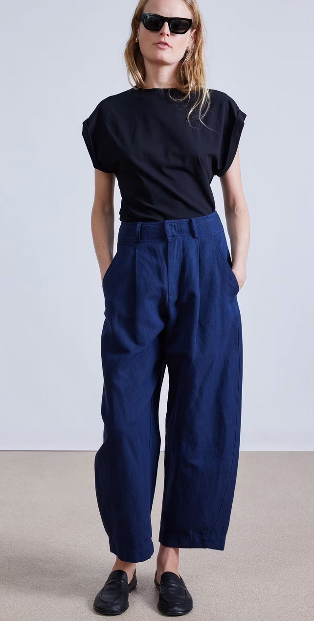Bari crop trouser indigo