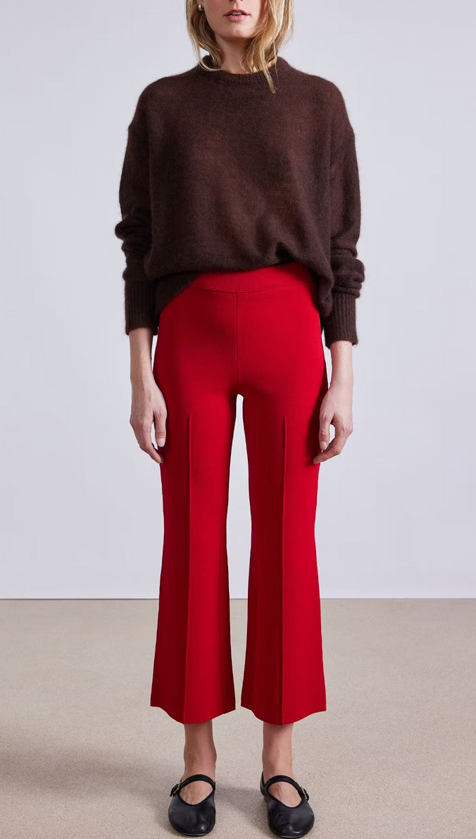 Rene pull on pant deep red