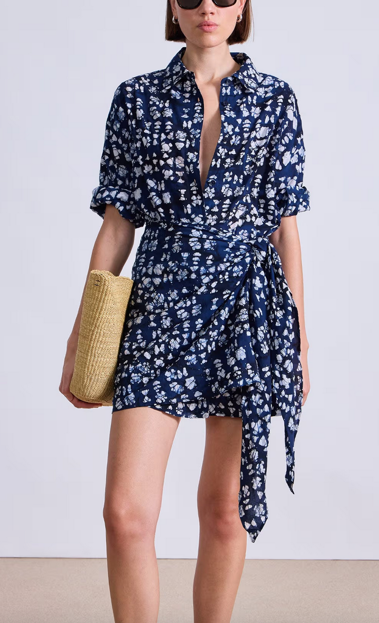 Alessandra mini batik geo indigo