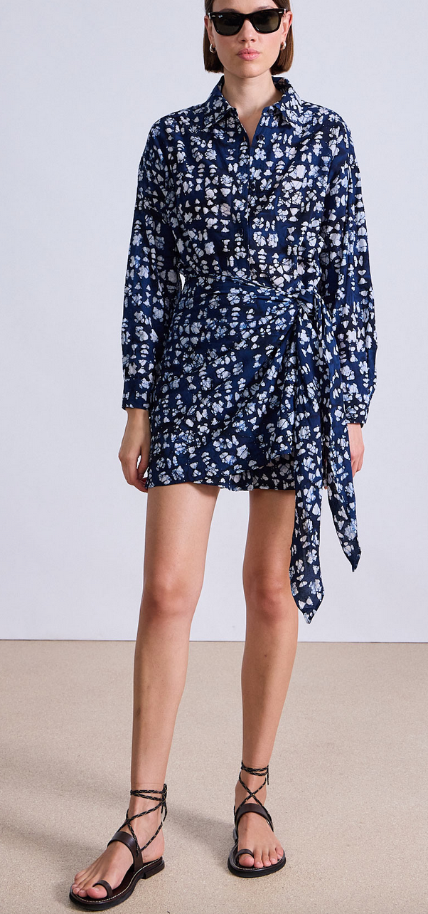 Alessandra mini batik geo indigo