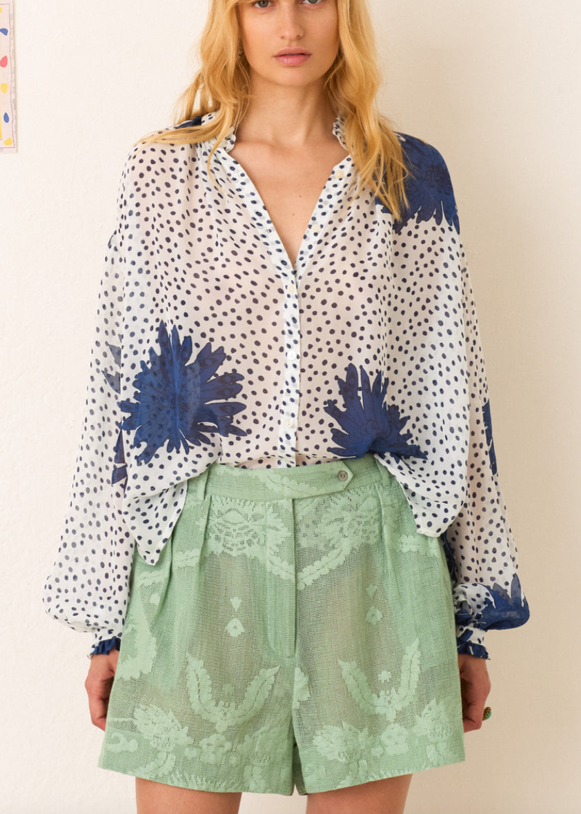 poet indigo dahlia blouse
