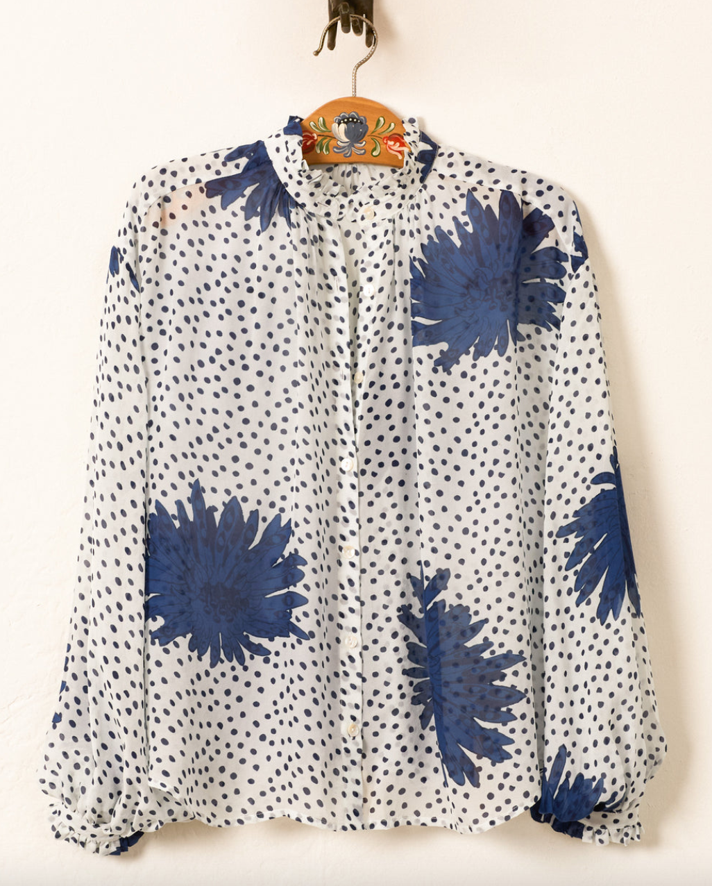 poet indigo dahlia blouse