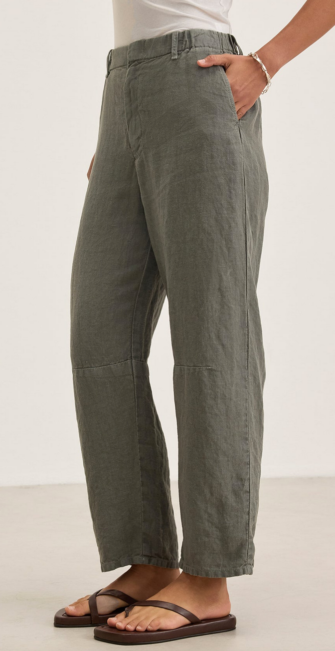 Taylor heavy linen pant graphite