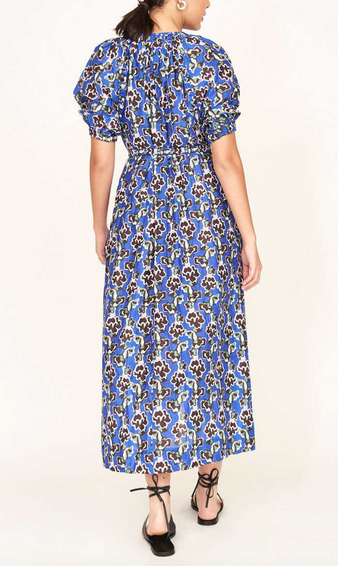 somerset dress in lapis wildflower