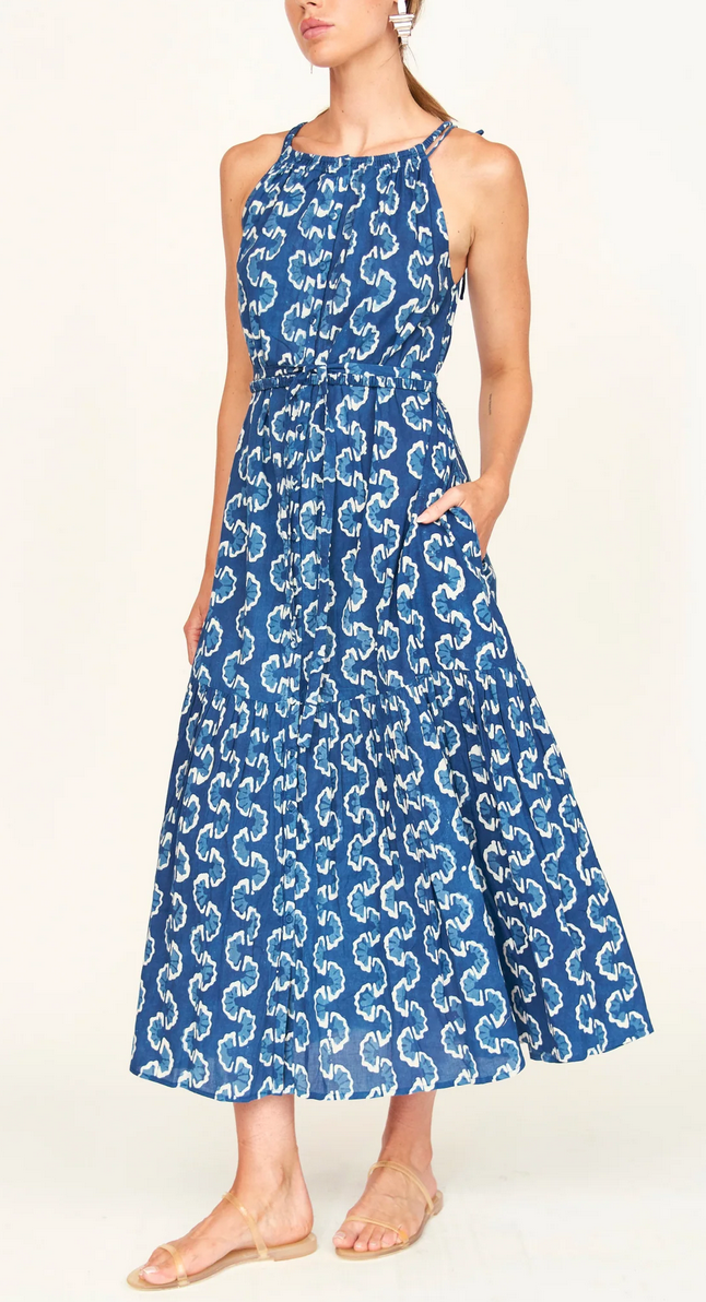 corsica sundress in indigo orchard road