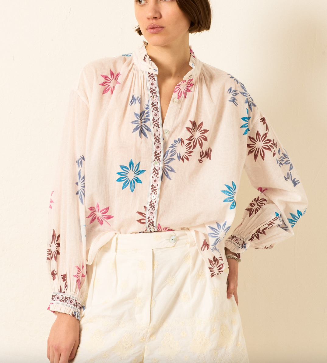 Poet berry jackfruit blouse