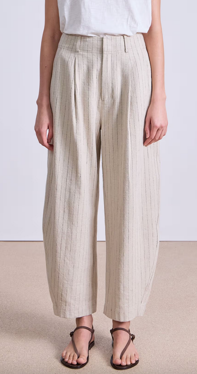 bari crop trouser striped flax