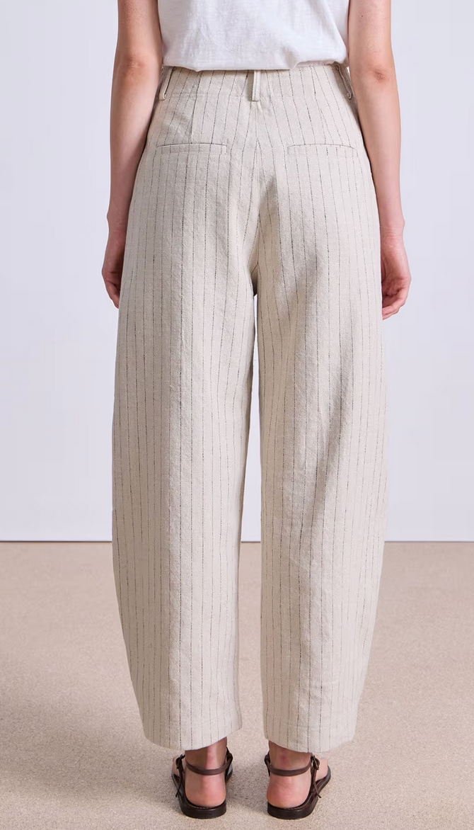bari crop trouser striped flax