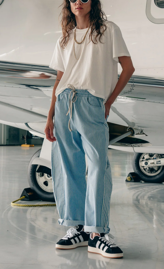 Cancun pant blue stripe