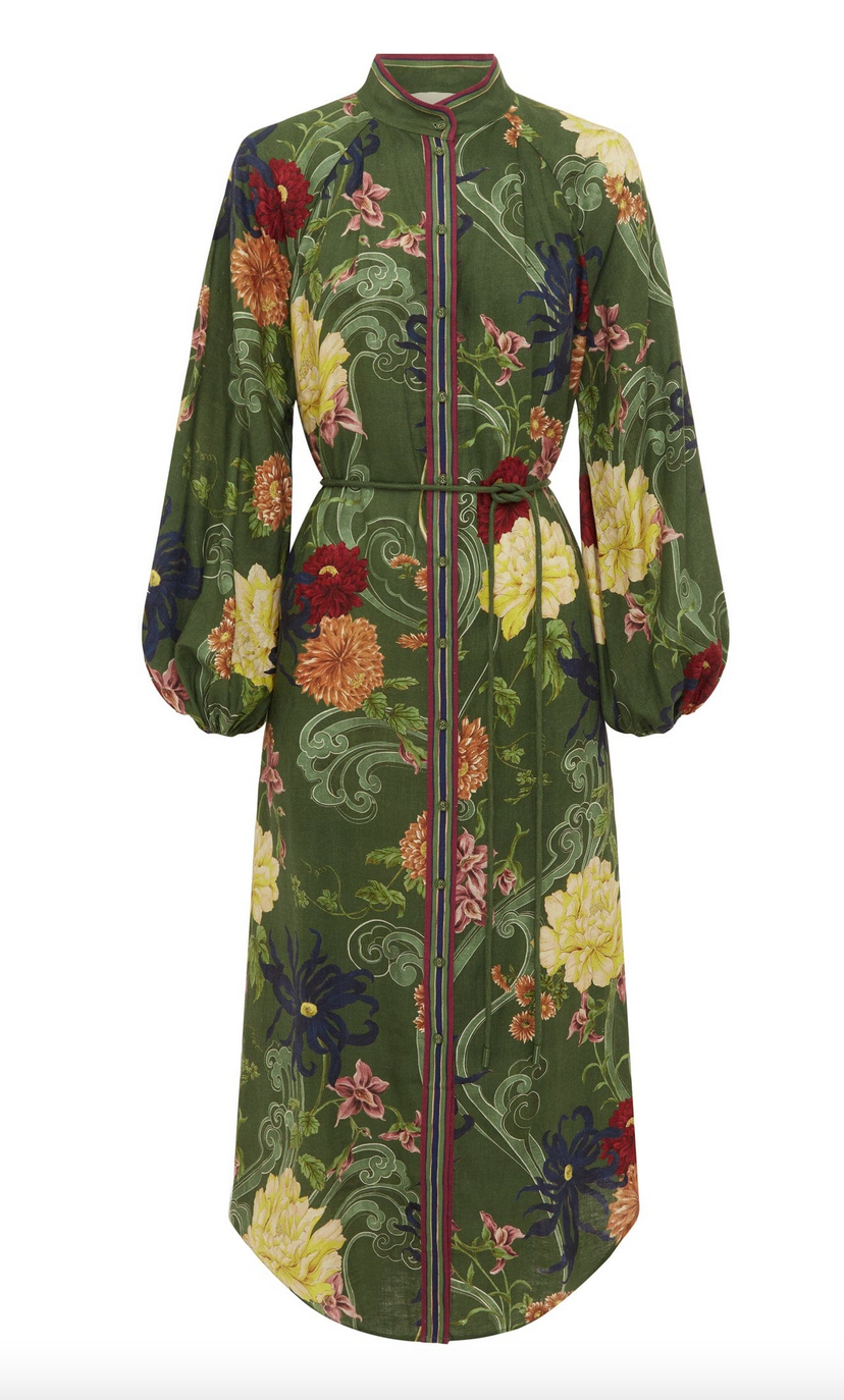 Avery shirtdress green