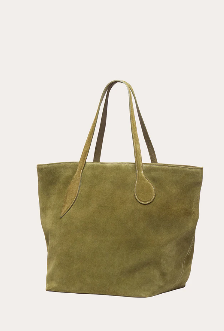 Sprout tote herb suede