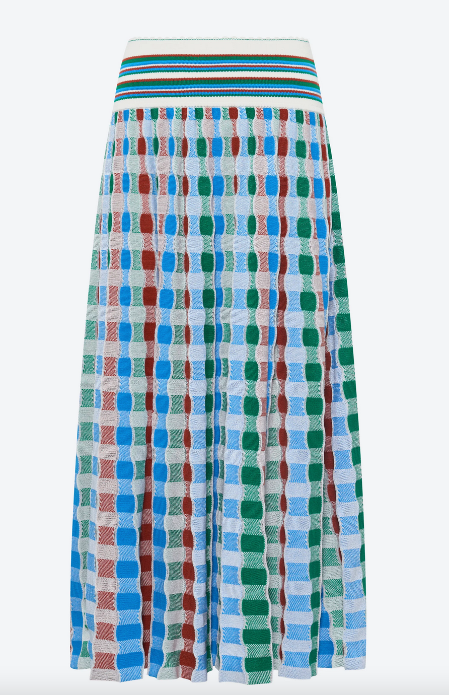 delicate skirt in a wavy knit natural multi