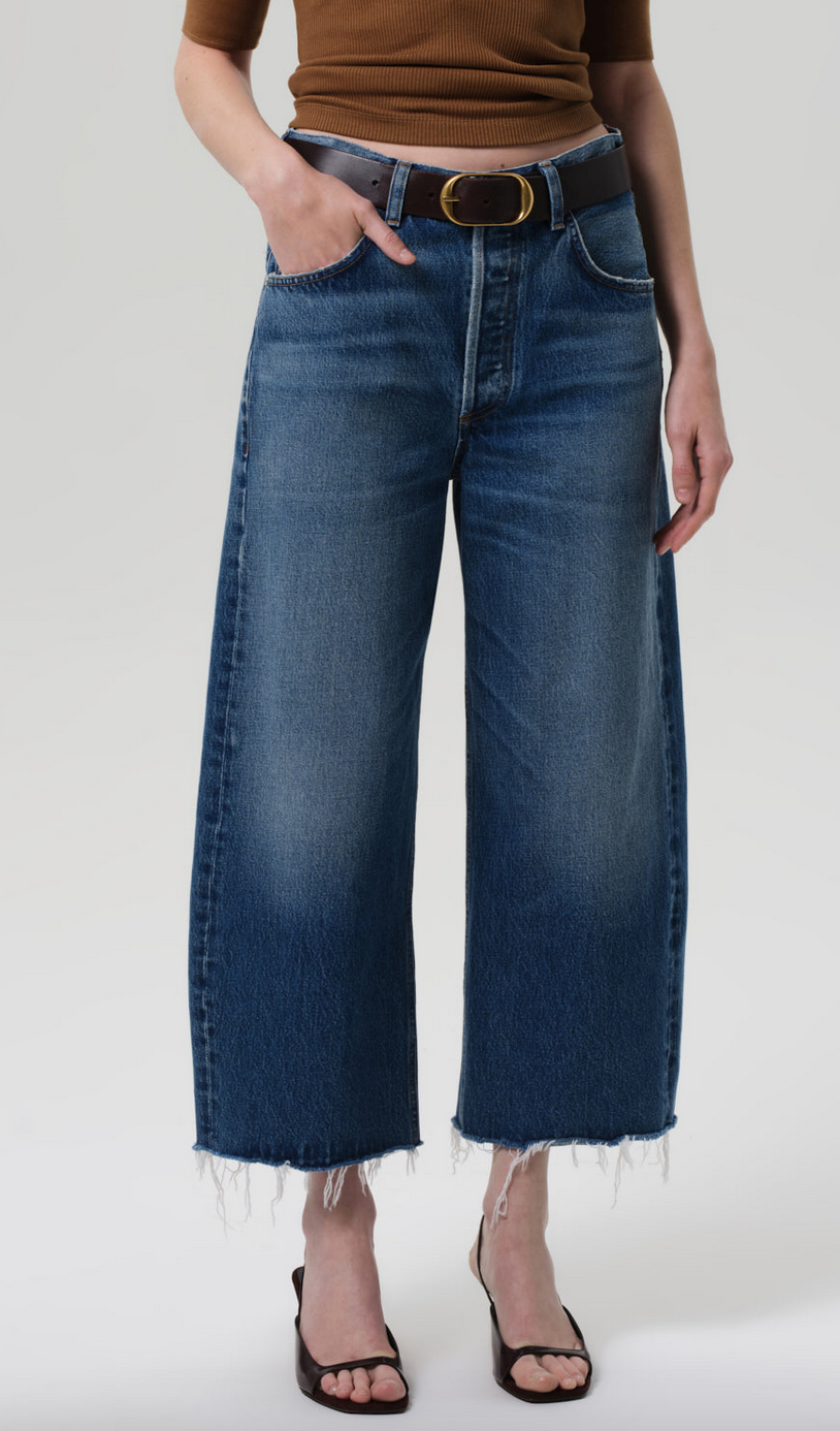 ayla raw hem crop in chaya