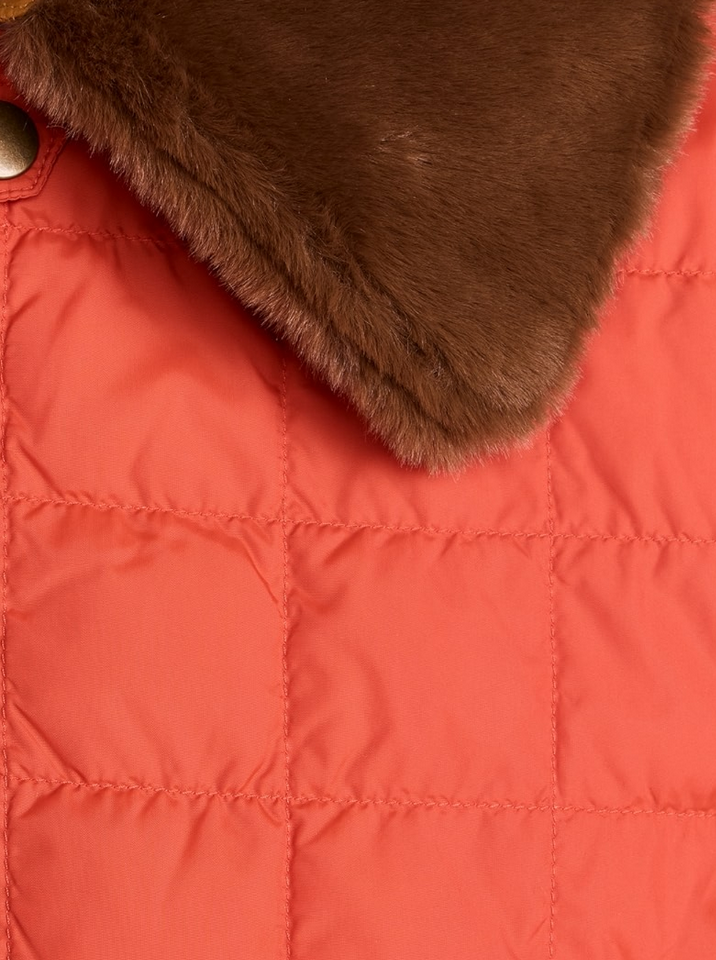 The reversible down logger puffer poppy & amber
