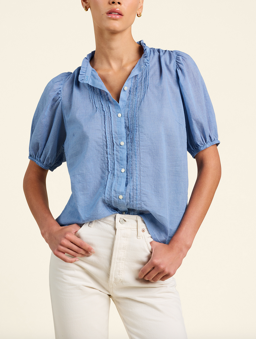 mira blouse brisa houndstooth