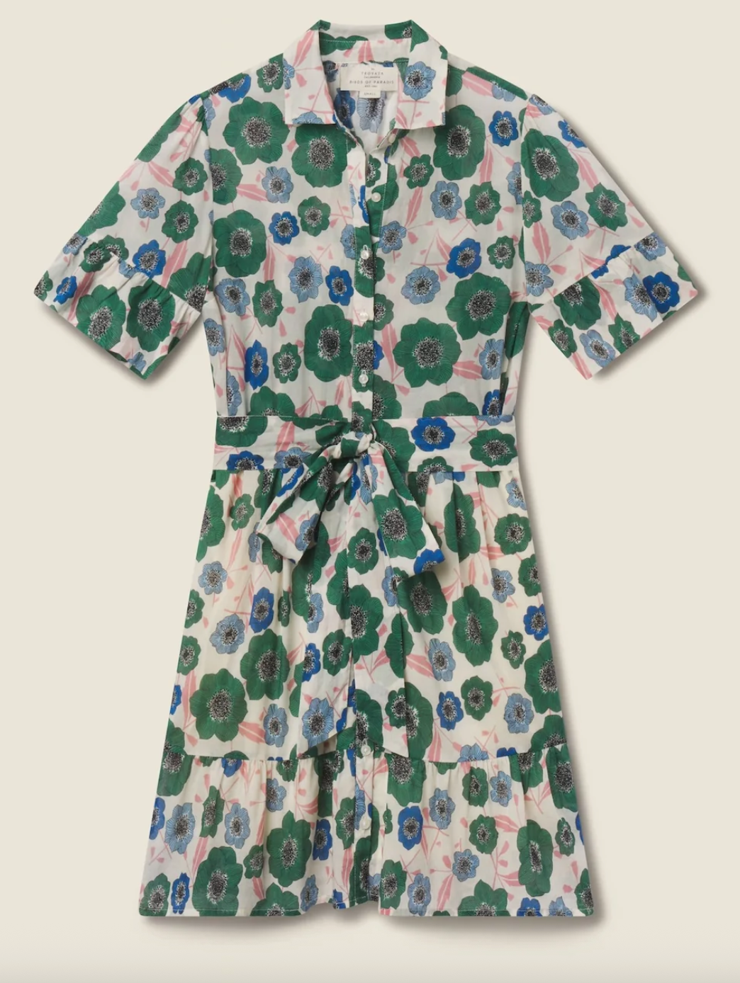 martinique dress in green house bloom