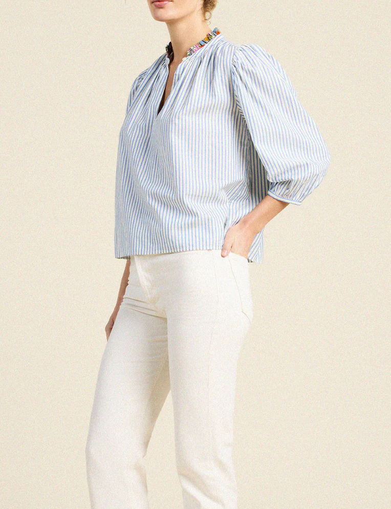 orly blouse seaside stripe