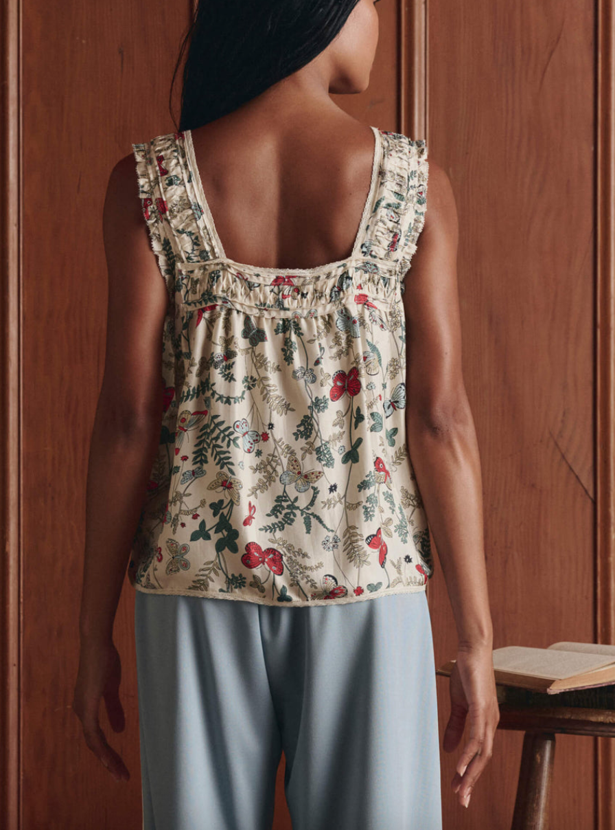 the victorian pleat tank floating butterfly