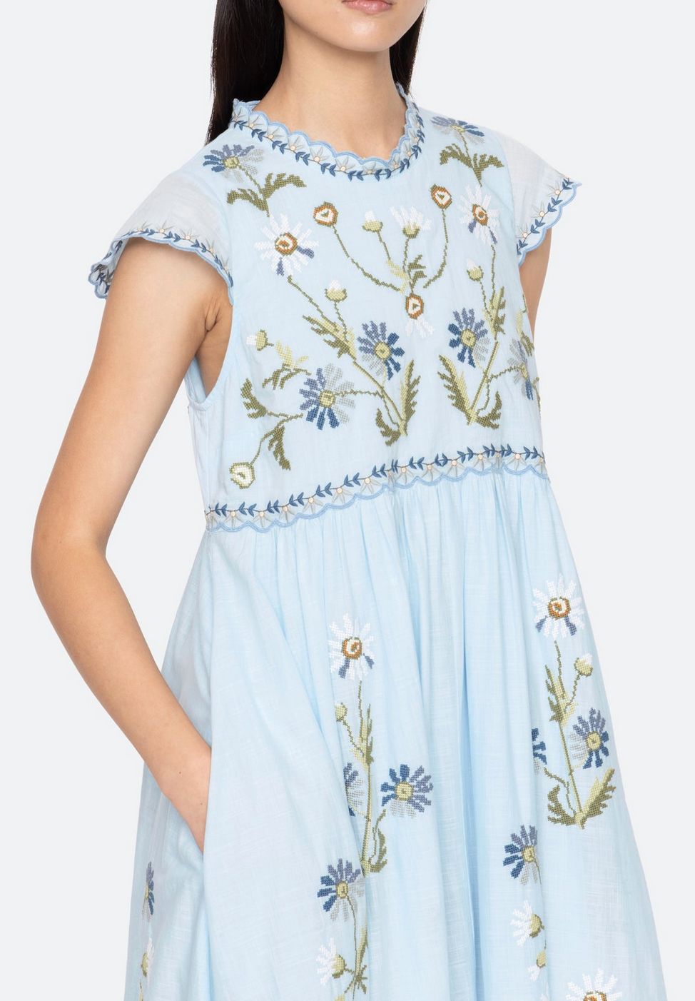 Audra dress blue