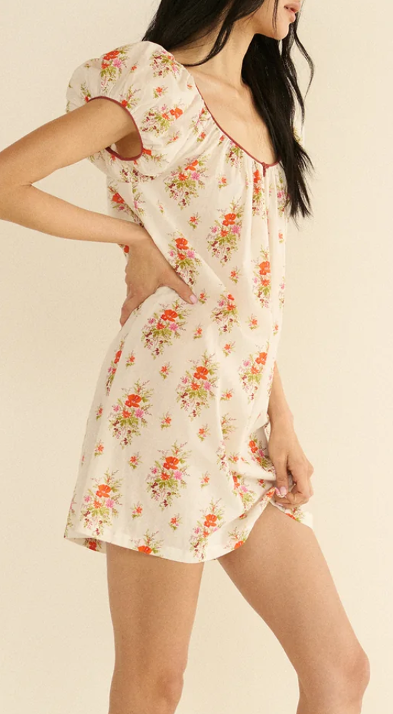Julia Dress Rose Petit Bouquet De Chamonix