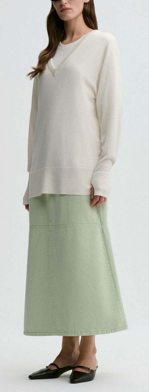 Solene denim skirt seacrest