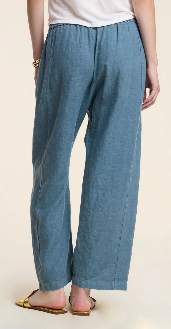 celine heavy linen pant hailstone