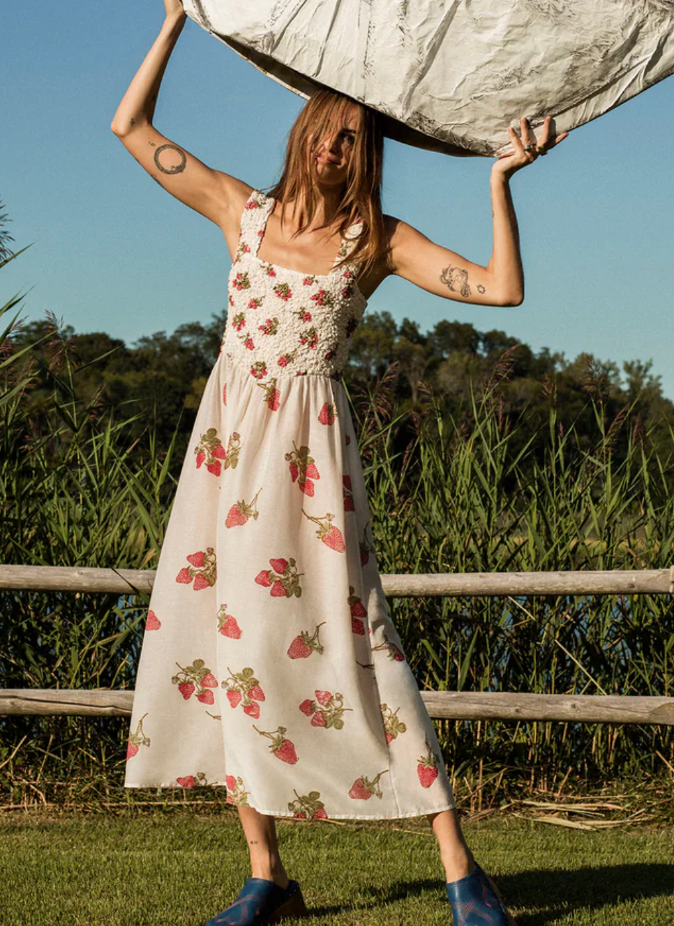 Kay strawberry dot dress