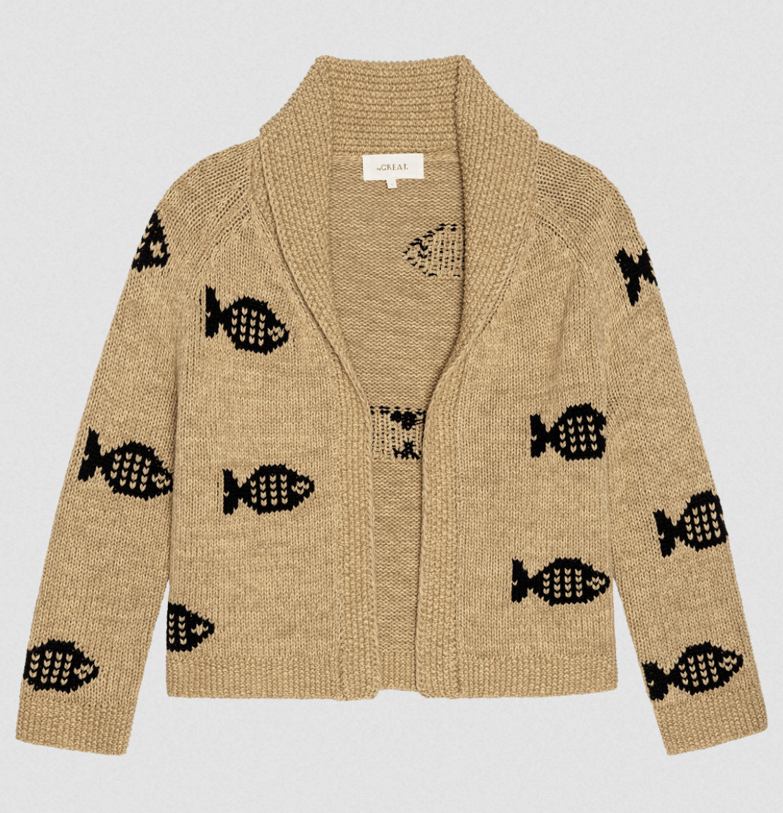 Swimming Fish Lodge Cardigan natural