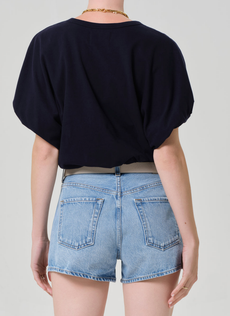 Gia Bubble Tee Navy