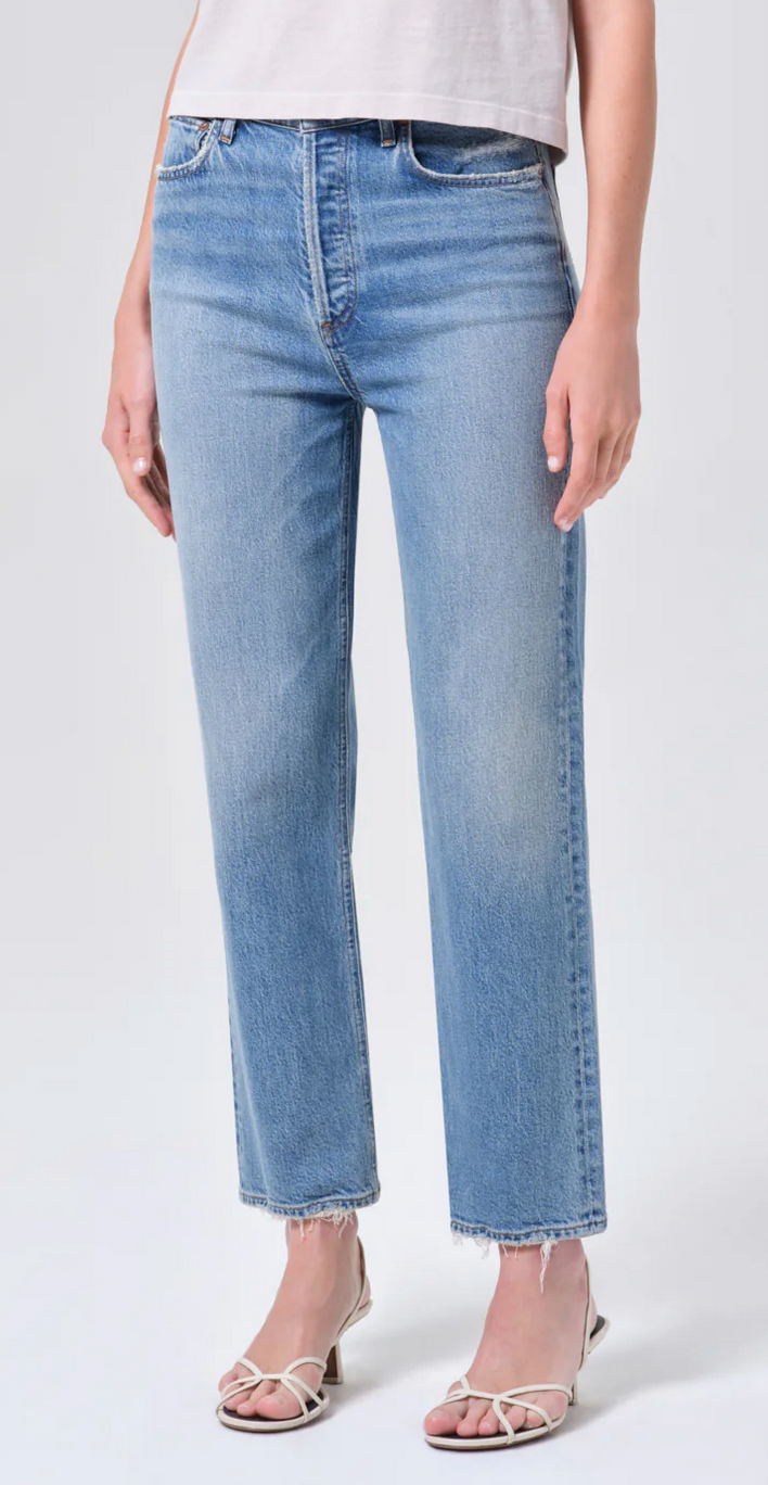 90's Pinch Waist Crop (Weightless Stretch) in Renew