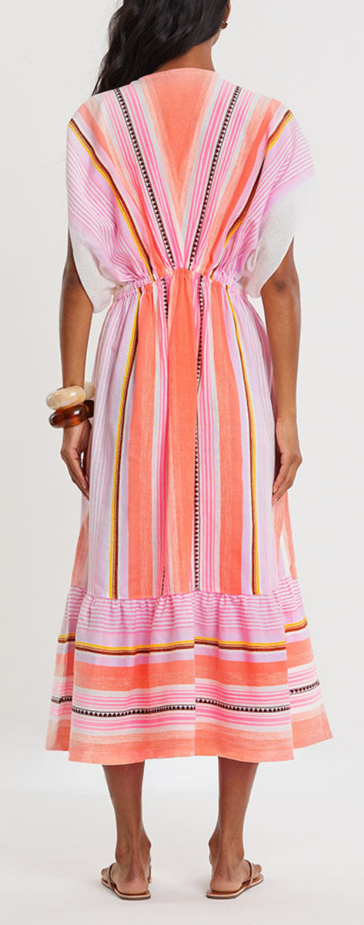 Leila Plunge Dress Kerimiti Pink