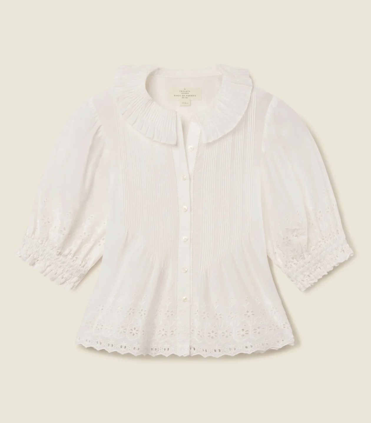 Jess blouse white eyelet
