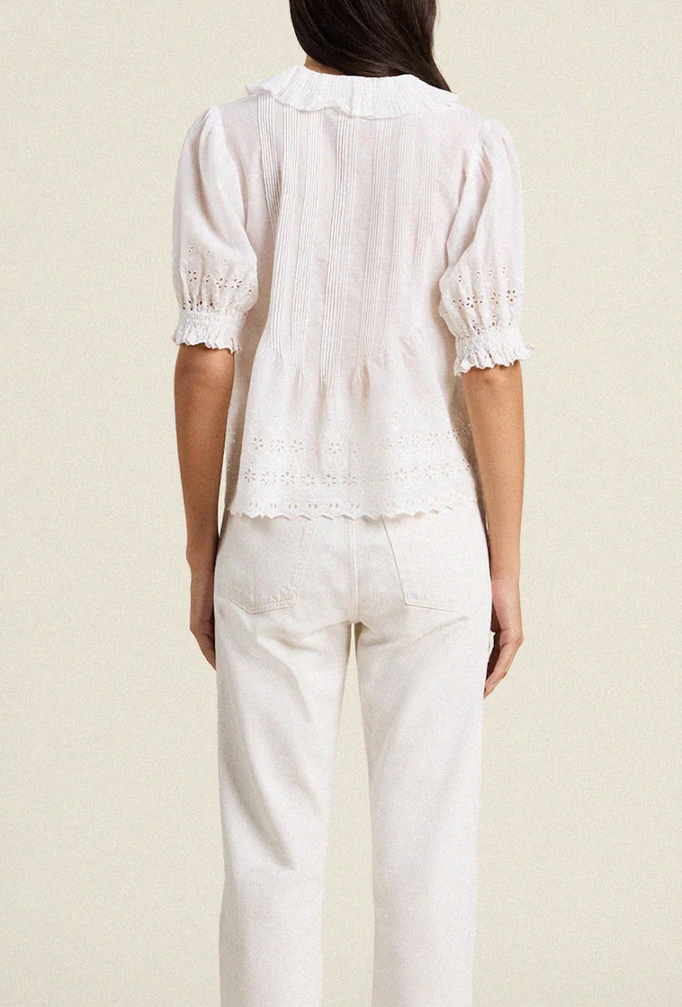 Jess blouse white eyelet