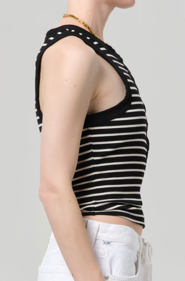 Caralyn Tank In Anthracite Stripe