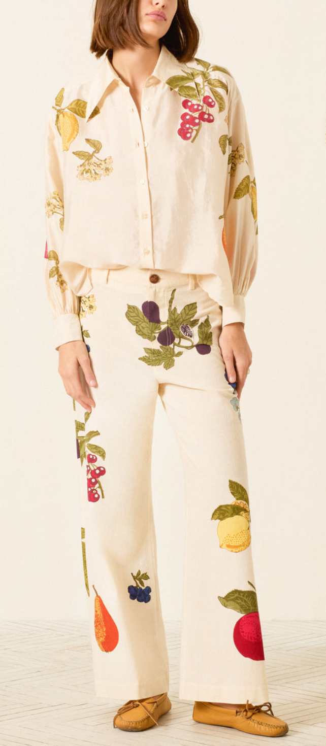 Emery four fruit silk shirt off white