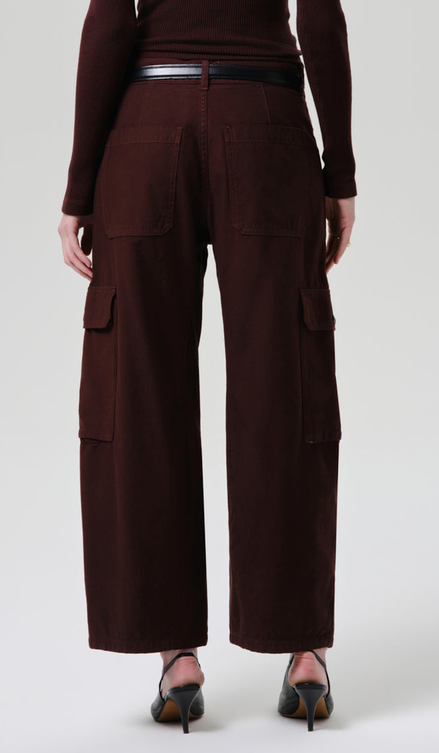 Thassos Twisted Seam Utility Pant In Mahogany