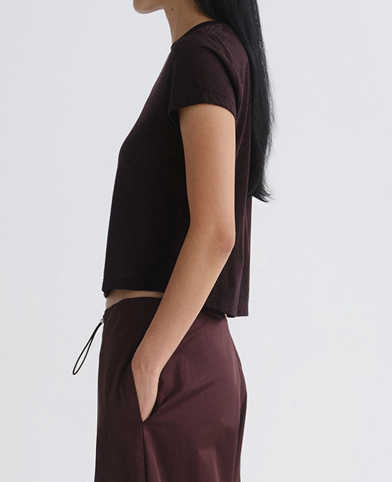 Adine Shrunken Tee Tencel Jersey In Ristretto