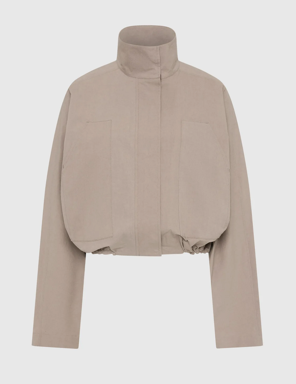 Technical Cotton Carpenter Jacket Grey Stone