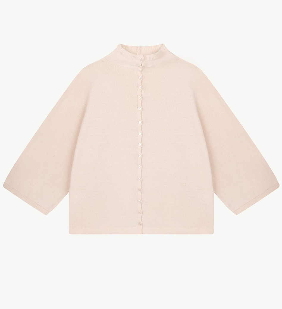 Diora Reversible Knit Cardigan Blush