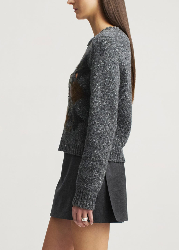 Nina Crewneck In Novelty Argyle