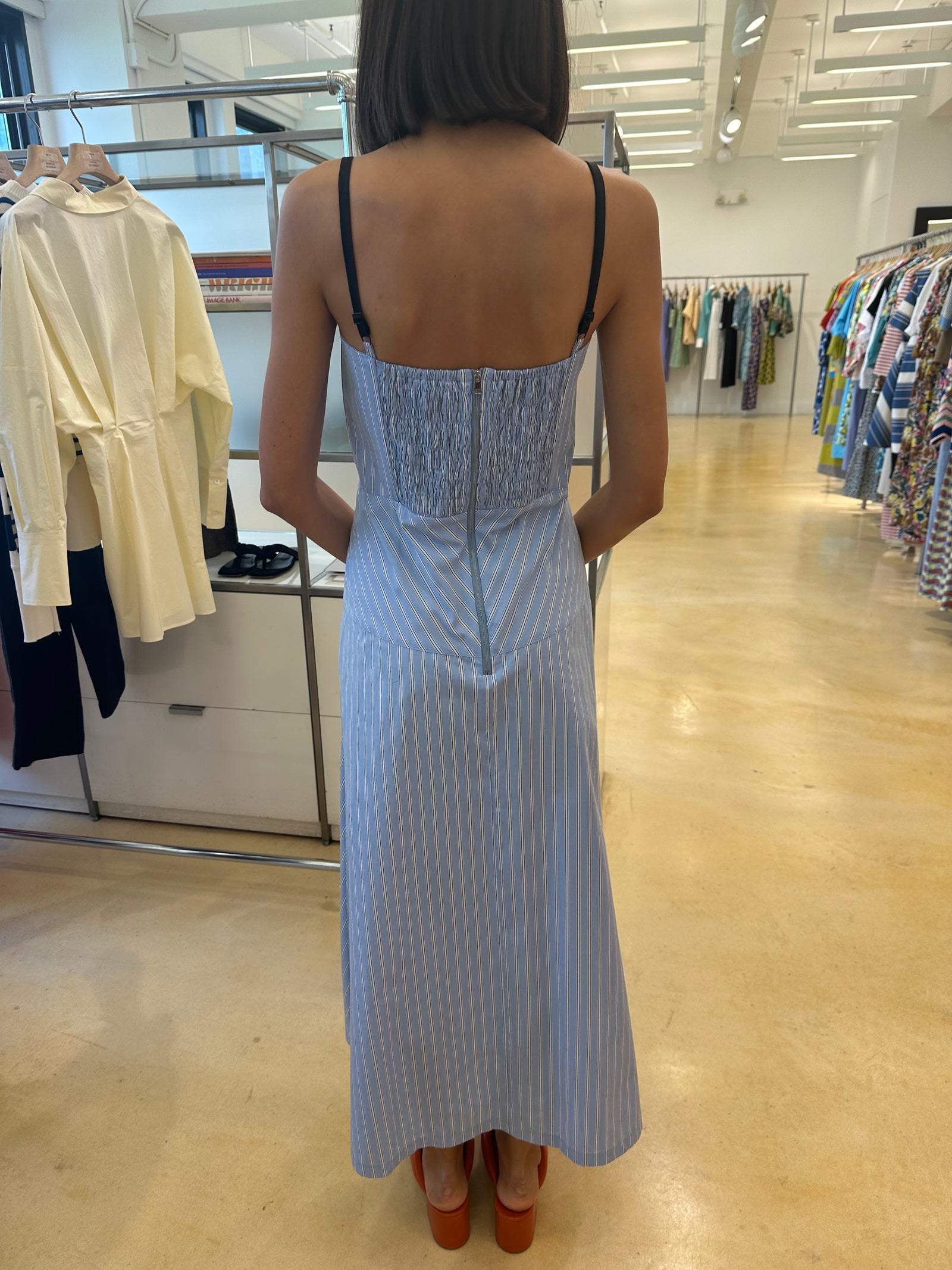 Bahamas dress blue stripes