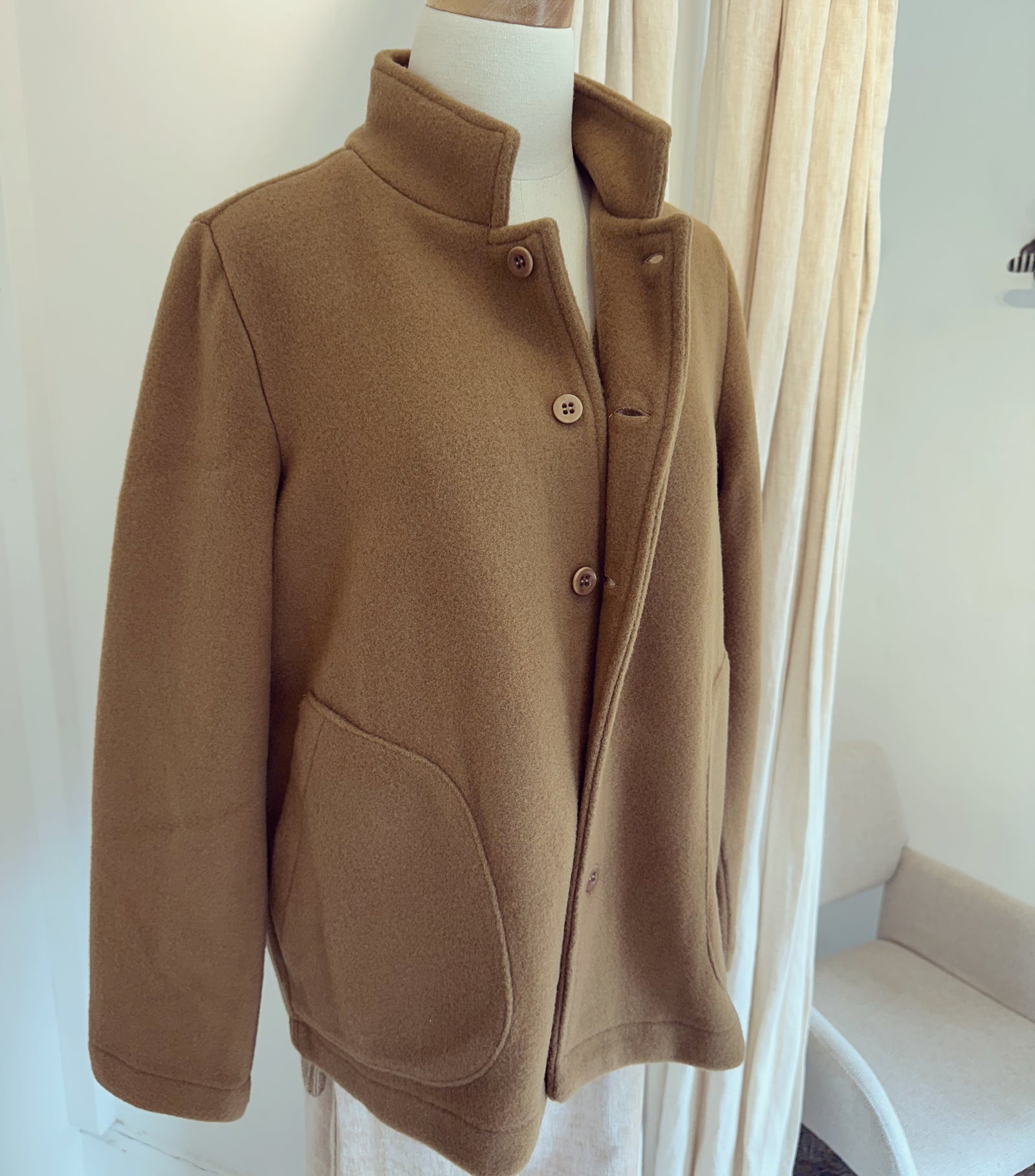 Giacca minos feltro camel