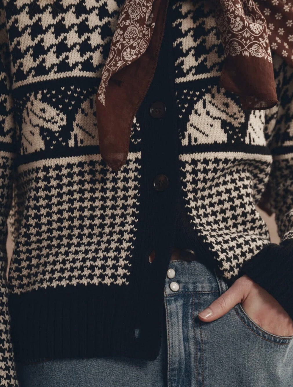 The Pony Cardigan Black