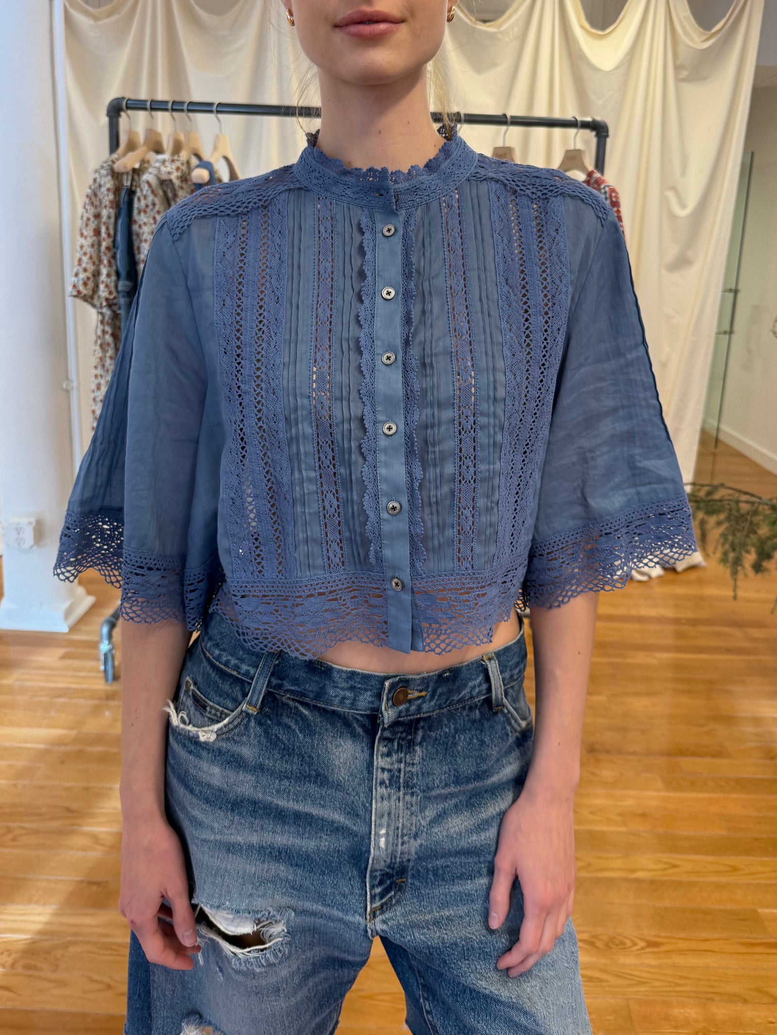 Pippa S/S Top Blue