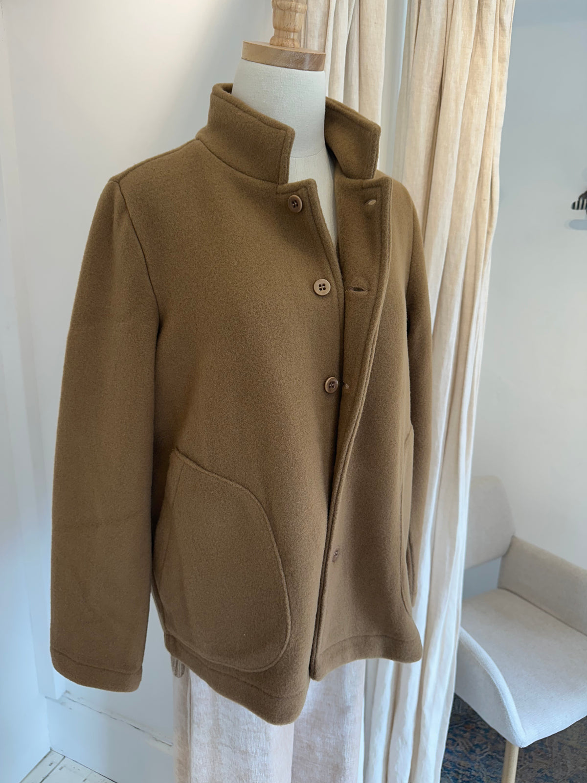 Giacca minos feltro camel